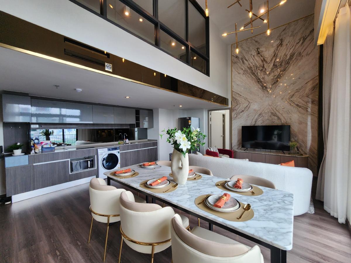 For Rent 🍀 IDEO Rama9 - Asok (Duplex) ห้องใหญ่ แต่งสวย ลักซ์ซู หรูหรา✨️ – รูปที่ 4
