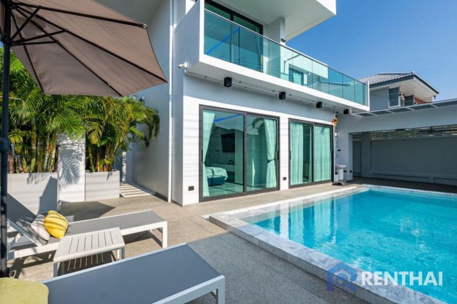 บ้านเดี่ยวสไตล์โมเดิร์น 5 ห้องนอน 5 ห้องน้ำ ใกล้ชายหาดจอมเทียน – รูปที่ 2