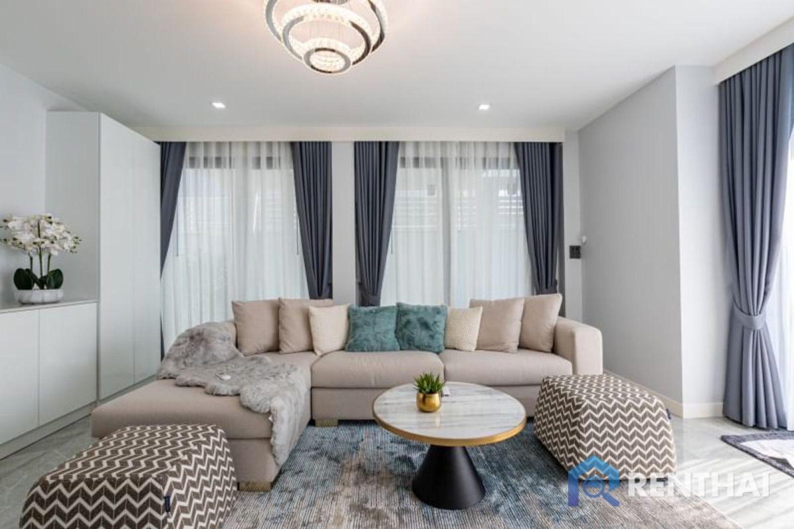 บ้านเดี่ยวสไตล์โมเดิร์น 5 ห้องนอน 5 ห้องน้ำ ใกล้ชายหาดจอมเทียน – รูปที่ 4