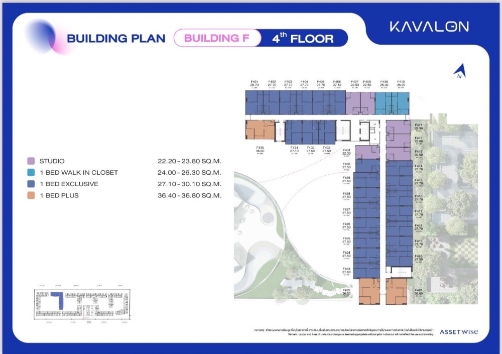 Kavalon, beautiful view on the floor (4th-6th floor), all sizes, many zones to choose from, first price – รูปที่ 3