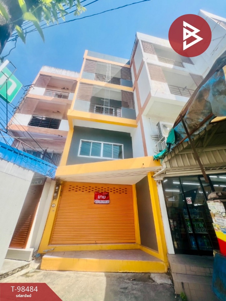 Commercial building for sale, 4 floors, area 21.6 square wah, Phra Samut Chedi, Samut Prakan