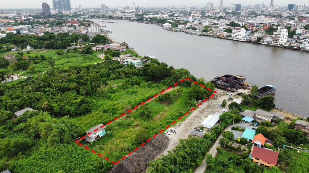 ขายที่ดินติดแม่น้ำเจ้าพระยา ใกล้สะพานพระราม5ทางเข้าวัดอมฤต ซ. บางใผ่ 21