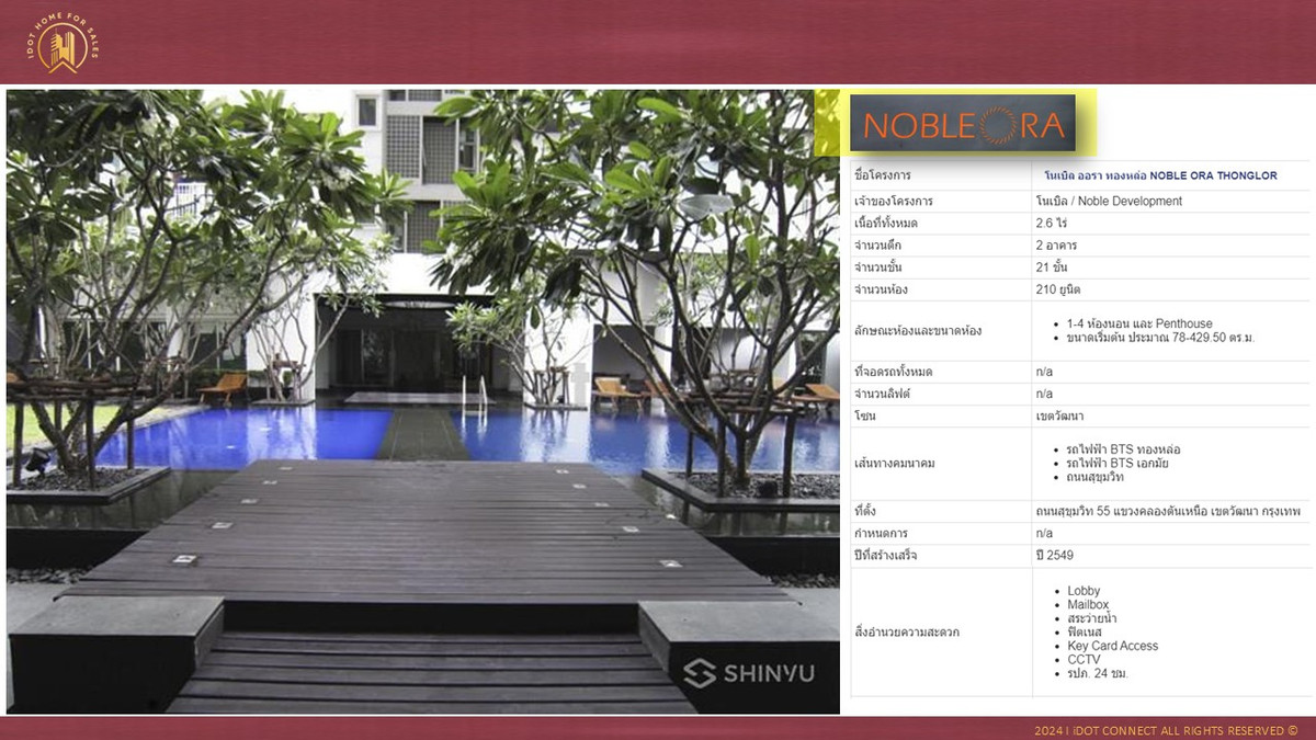 ขาย คอนโด โนเบิล ออรา 2BED I 108.06 sqm ใกล้ BTS ทองหล่อ (สายสีเขียว) – รูปที่ 3
