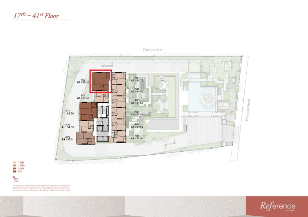 Reference Ekkamai 2-bed 68.26 sq m. first price, hot location