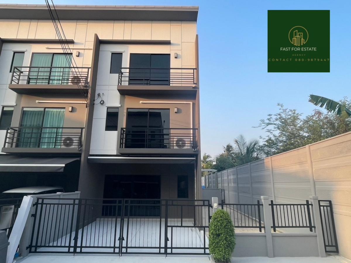 🐶🐱ให้เช่า ทาวน์โฮม3ชั้น บ้านกลางเมือง ราชพฤกษ์-สาทร หลังริมไม่ติดใคร ที่พื้นที่ข้างบ้าน สบาย Pet friendlyด้วยจ้า