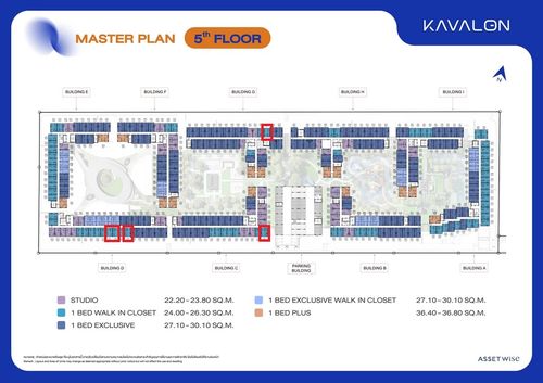 Kavalon 1-bed 25.4 sq m. North facing, open view of Bangkok University side, contract price only 1.95 million, Fully Furnished