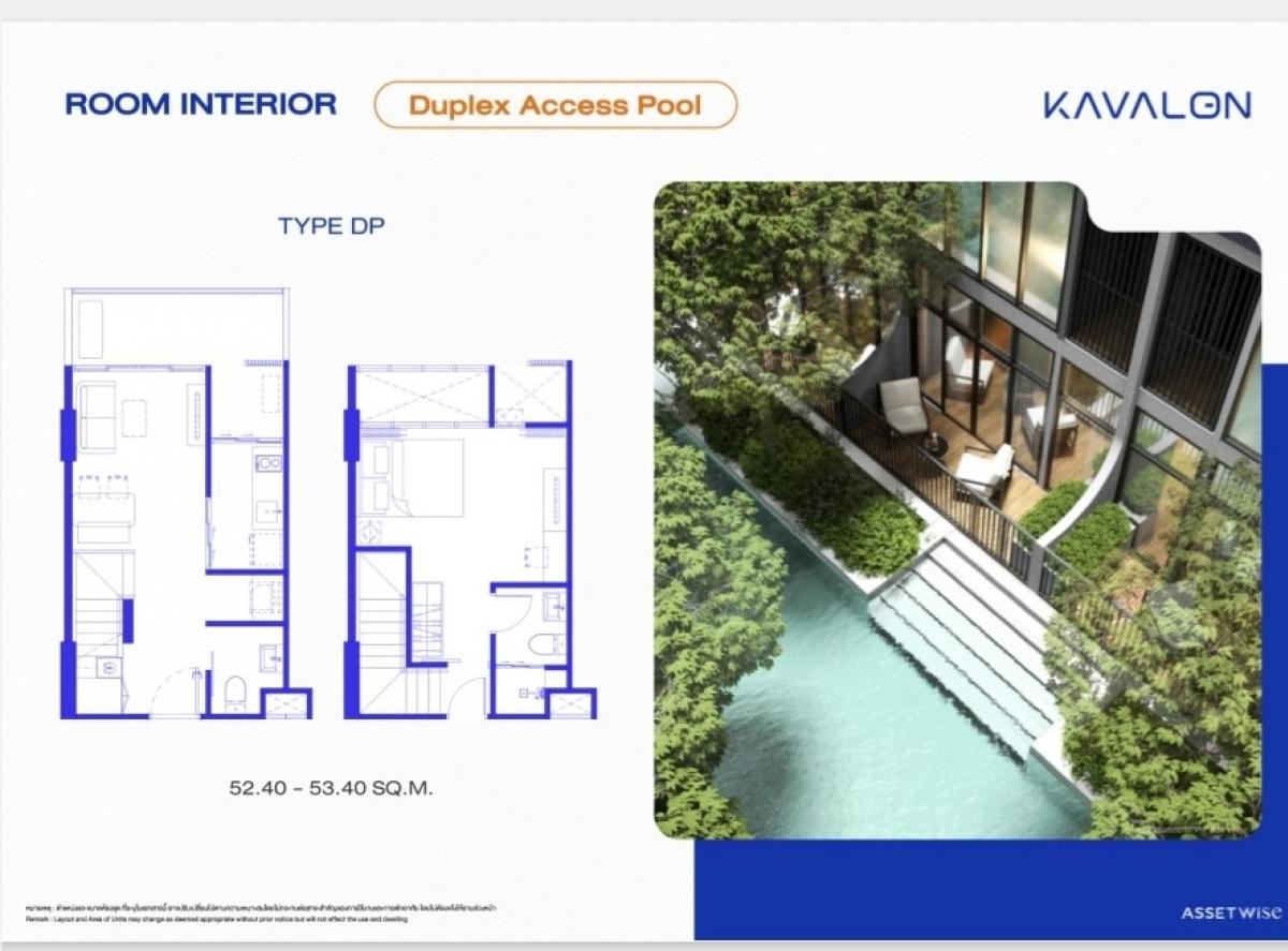 Kavalon Duplex pool access close to Bangkok University fence – รูปที่ 3