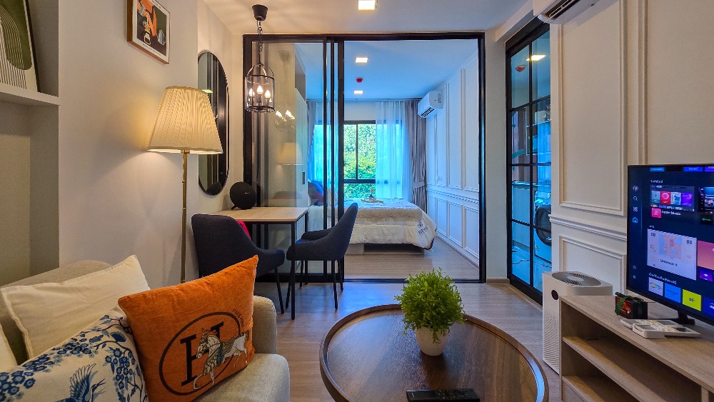 For rent: D Condo Vale Sriracha, next to Kasetsart University, Sriracha Campus, walk straight into the university.
