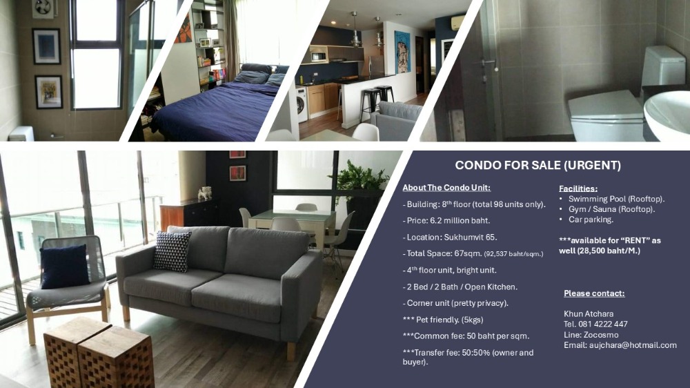 Condo Sukhumvit soi 65 - URGENT SALE!!! BTS Ekkamai