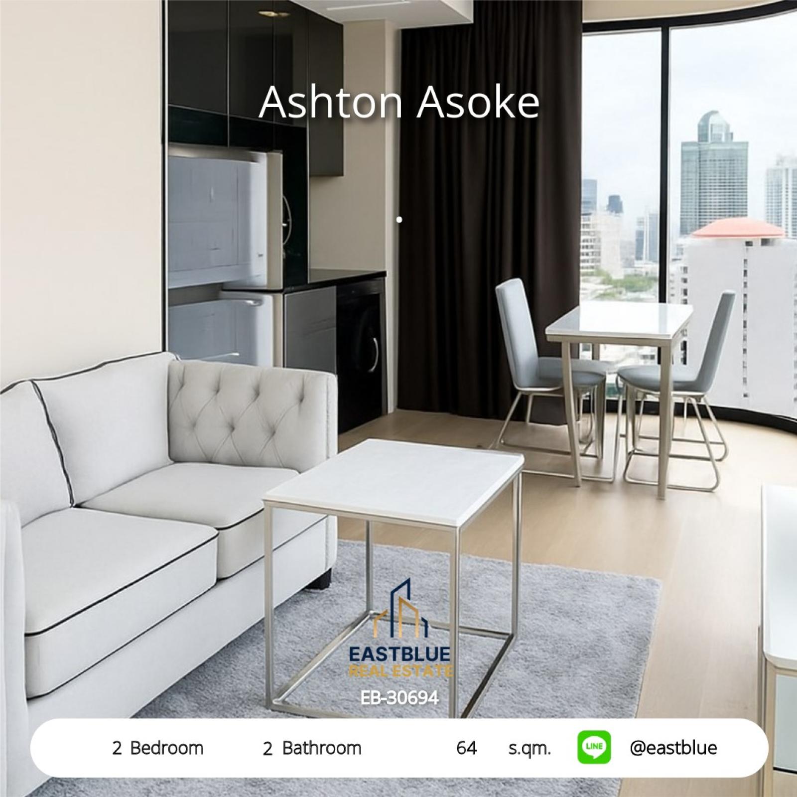 11/08/2026, 🏠 เช่า คอนโด 2 ห้องนอน แอชตัน อโศก 60,000 บาท/เดือน 0642748883