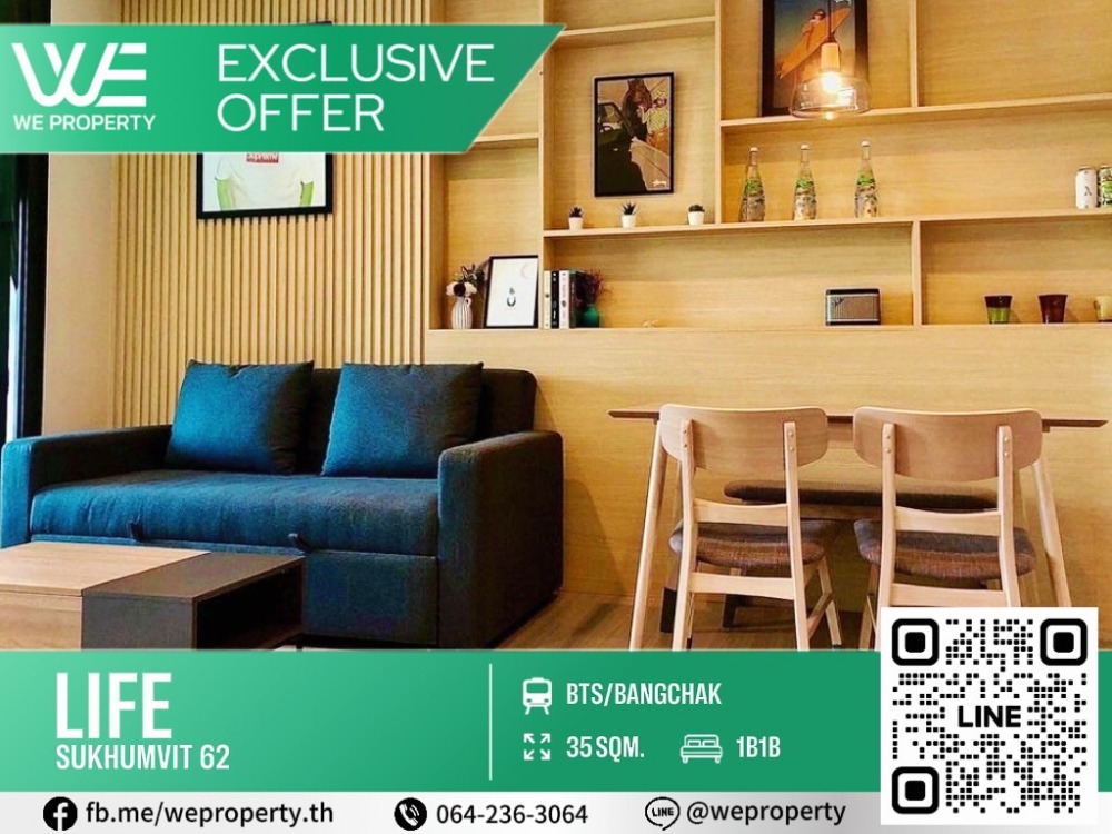East direction, beautiful room, complete furniture ⭐Life Sukhumvit 62 (Life Sukhumvit 62) East direction, beautiful room, complete furniture ⭐Life Sukhumvit 62 (Life Sukhumvit 62)
