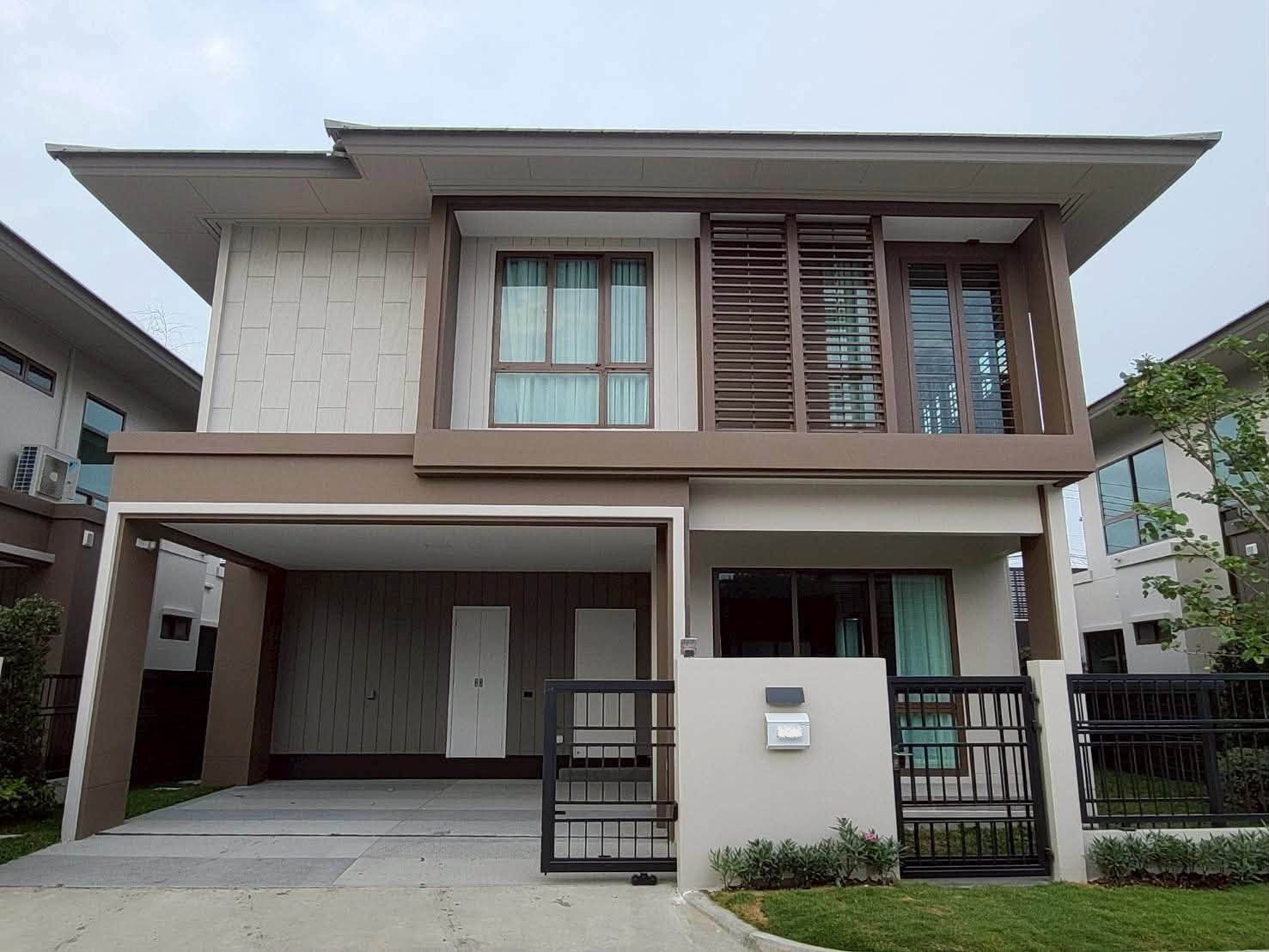 🏡😊🎀 เช่าบ้านโครงการ Burasiri กรุงเทพกรีฑา ตกแต่งสวยหรู พร้อมเข้าอยู่ โลเคชั่นดี ติดกับโรงเรียนนานาชาติ Brighton และ นานาชาติ wellington college – รูปที่ 2