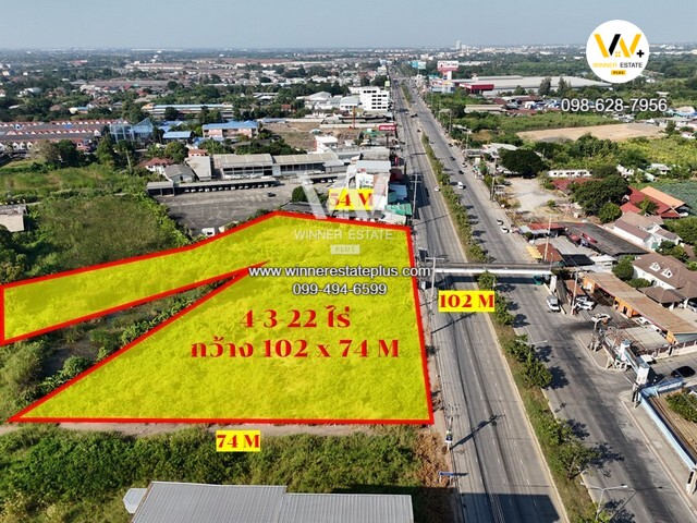 ขายที่ดินเมืองปทุมธานี ถนนบางคูวัด ปทุมธานี 307 ติดถนน 8 เลนใกล้ห้าง ผังที่ดินสีชมพู – รูปที่ 3