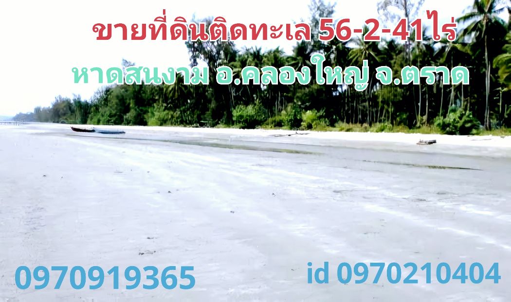 ขาย ที่ดิน ติดทะเล 56 ไร่ 2 งาน 41 ตร.วา ชายหาดสวย อ.คลองใหญ่ จ.ตราด ขาย ที่ดิน ติดทะเล 56 ไร่ 2 งาน 41 ตร.วา ชายหาดสวย อ.คลองใหญ่ จ.ตราด