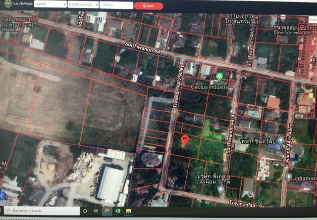 Land for sale, 355 sq.w., Soi Tiwanon 44, Intersection 2, beautiful land suitable for building a house. Land for sale, 355 sq.w., Soi Tiwanon 44, Intersection 2, beautiful land suitable for building a house.