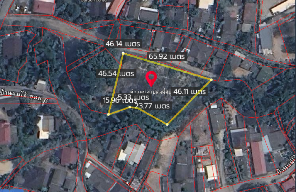 Beautiful land plot for sale, 1-1-54.2 rai, near Maejo University, San Sai, land behind next to a stream Beautiful land plot for sale, 1-1-54.2 rai, near Maejo University, San Sai, land behind next to a stream