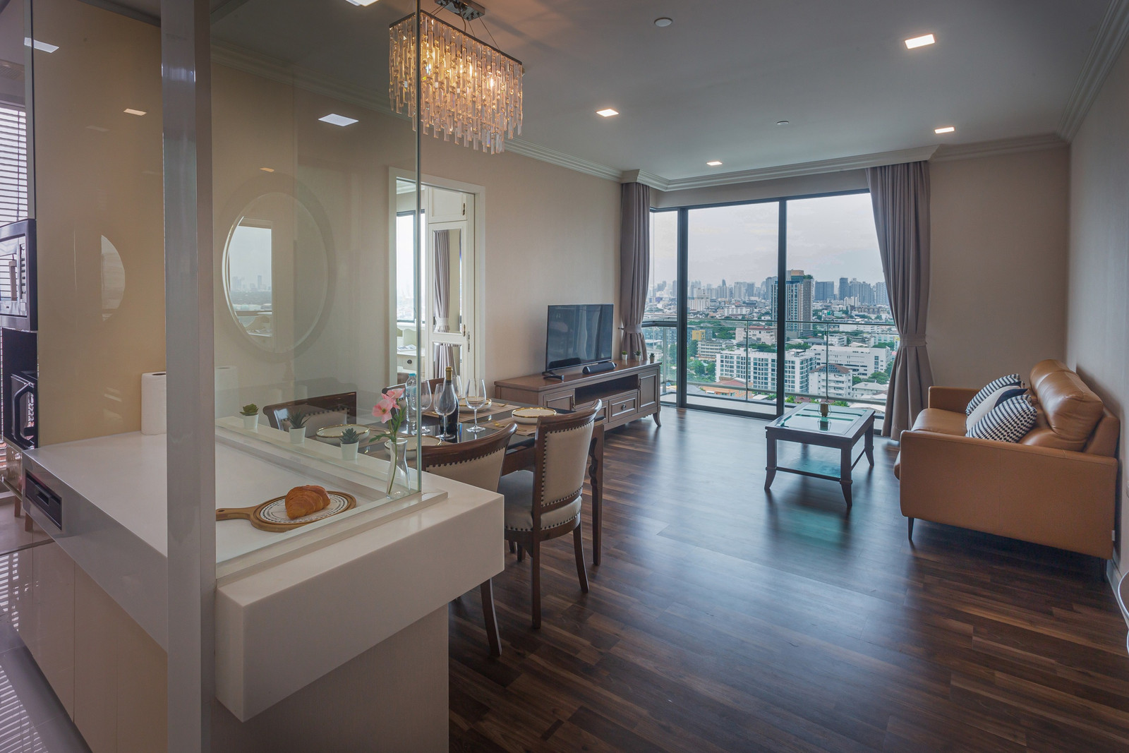 High-Floor Corner Unit | Open City - River Views from Balcony and Both Bedrooms