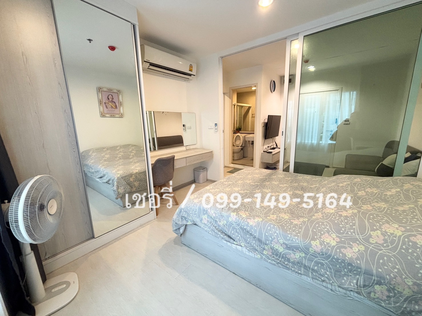 ASPIRE ERAWAN condo rental, next to BTS Erawan, very beautiful room, never rented Built -in, full of all furniture chandeliers Full central / call 099-149-5164 – รูปที่ 4
