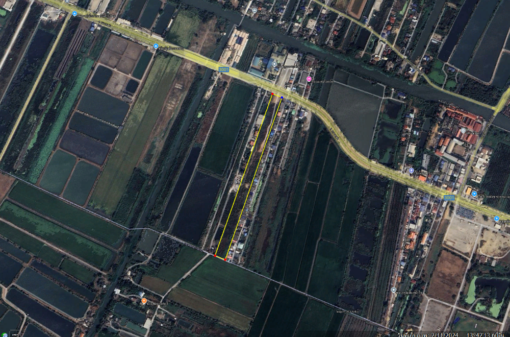 Land for Sales in Lat Krabang, Luang Phaeng Road, near Siam Premium Outlet, size 15-1-81 rai, suitable for housing estates, offices