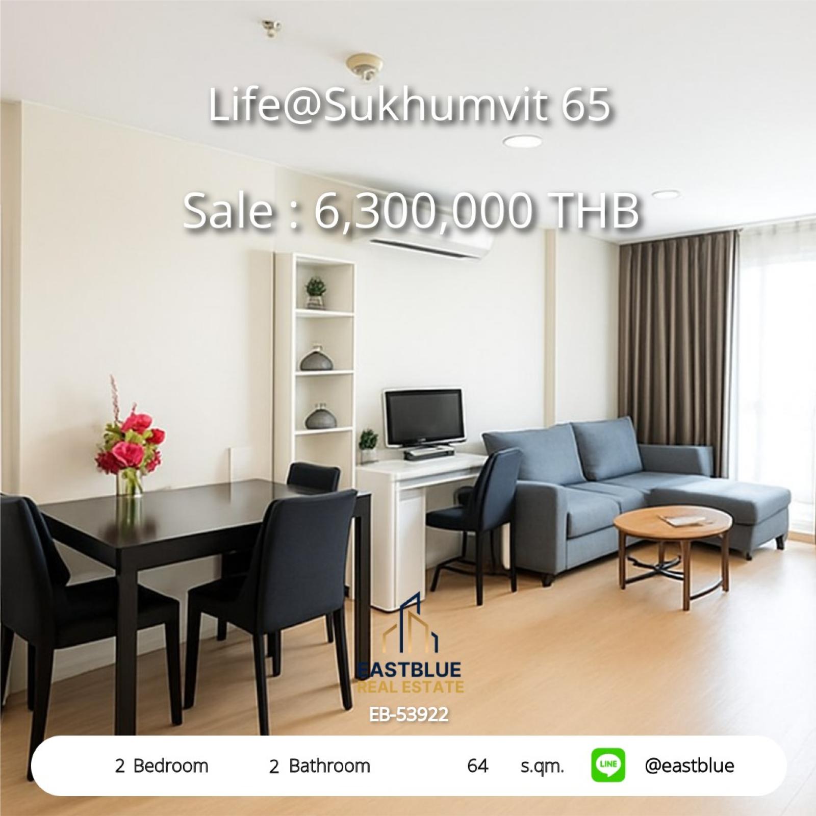 Luxury living in the heart of Ekkamai. 2 bedrooms, 64 sq.m. for only 6.3 million!
Close to BTS and the chic lifestyle at Life@Sukhumvit 65. 0642748883 Luxury living in the heart of Ekkamai. 2 bedrooms, 64 sq.m. for only 6.3 million!
Close to BTS and the chic lifestyle at Life@Sukhumvit 65. 0642748883