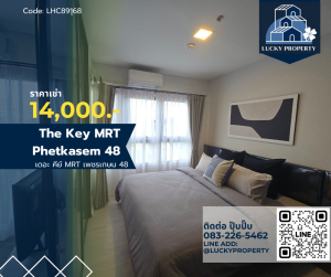 For Rent🏙️ The Key MRT Phetkasem 48 🛌 1bed 29sq.m.🚝Near MRT เพชรเกษม 48