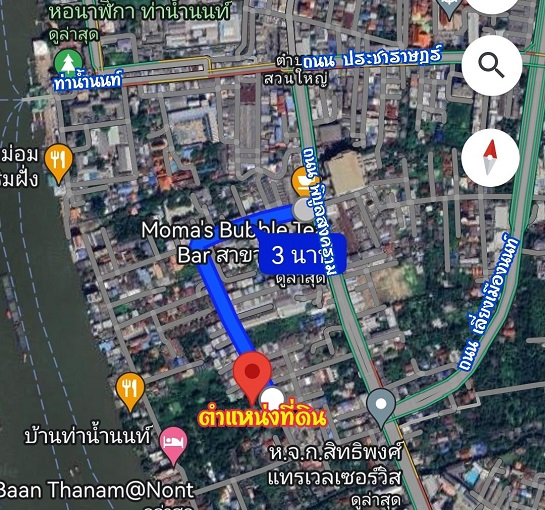ที่ดิน ท่าน้ำนนท์ 120 ตร.วา. พิบูลสงคราม 15 หรือซอย จามจุรี เหมาะสร้างบ้าน ใกล้ตลาด ประชาราษฎร์ ต่ำกว่าราคาตลาด – รูปที่ 2