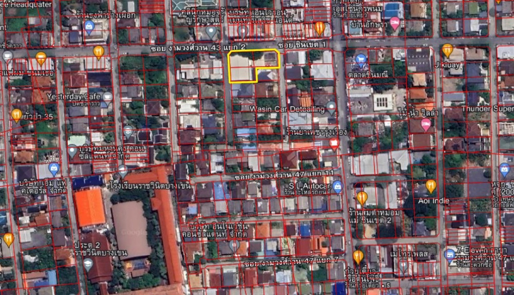 Land for sale with warehouse, Soi Chin Khet 1 (Ngamwongwan 43, Intersection 2), size 298 square wah, Thung Song Hong Subdistrict, Lak Si District, Bangkok – รูปที่ 3