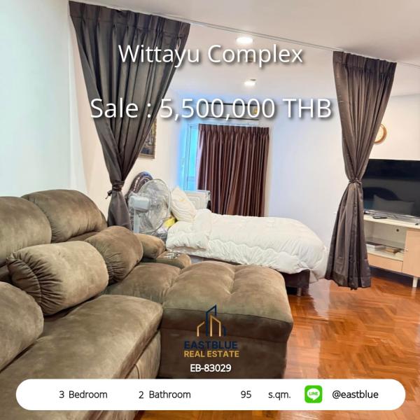 11/08/2026, รวมค่าโอน 🏡 ขาย คอนโด 3 ห้องนอน วิทยุ คอมเพล็กซ์ 95 ตร.ม. เลี้ยงสัตว์ได้ 5.5 ลบ. 0642748883
