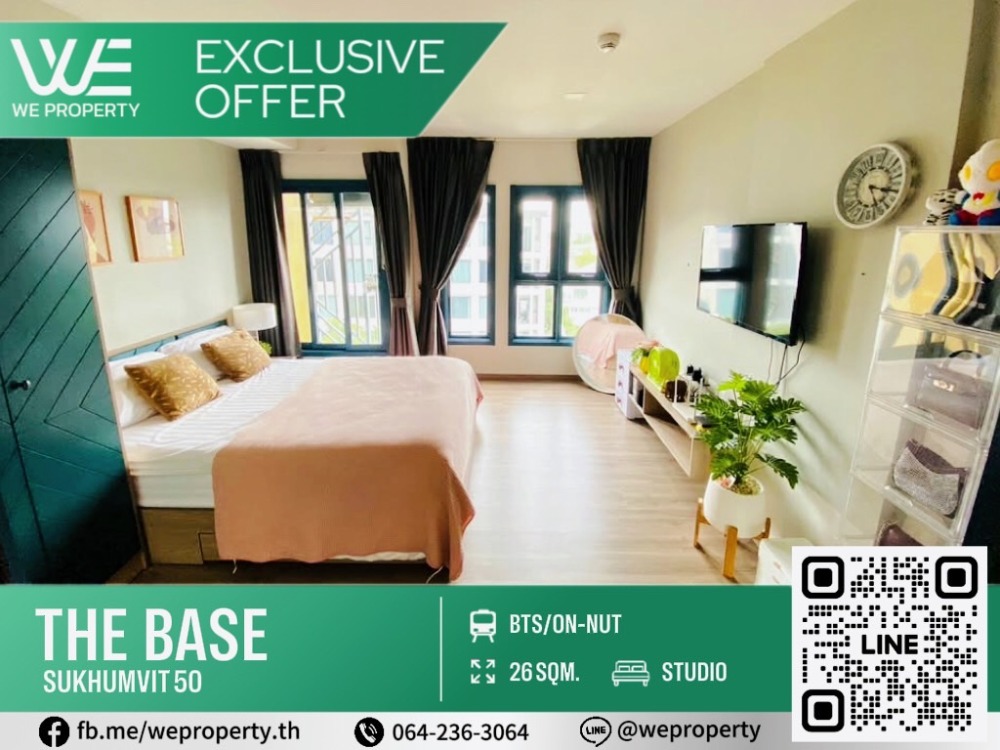 Beautiful room, never rented out, fully furnished⭐The Base Sukhumvit 50 (The Base Sukhumvit 50)