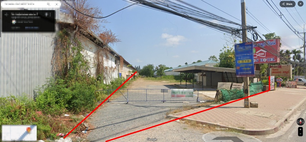 Land for sale, 3 rai 150 sq m, Rama 2, Saem Dam, 2 km, on the main road Land for sale, 3 rai 150 sq m, Rama 2, Saem Dam, 2 km, on the main road