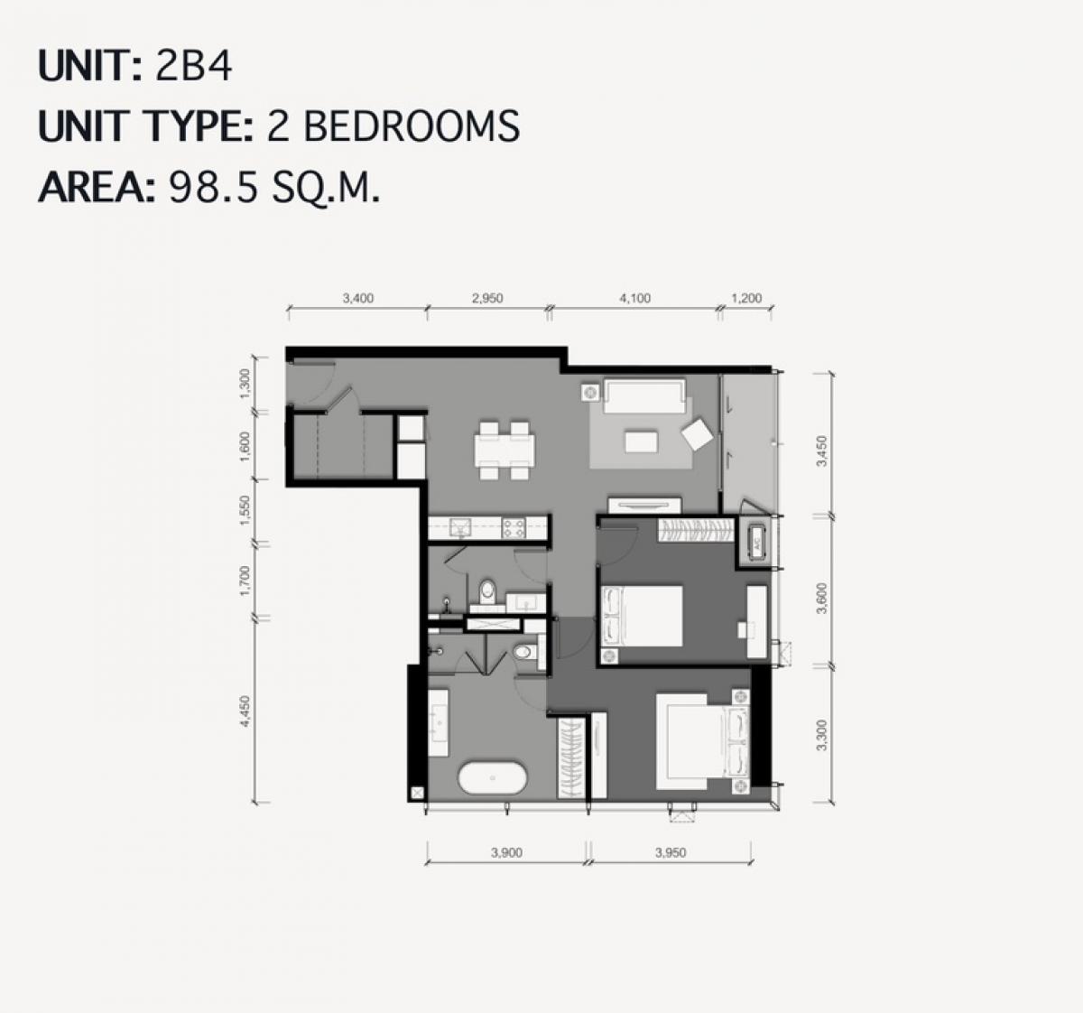 🐶Tait sathorn12 - 2bed2bath / size 98.5 sq.m.📲 𝟎𝟔𝟒-𝟕𝟗𝟒-𝟒𝟐𝟔𝟑(คุณน้ำ)
