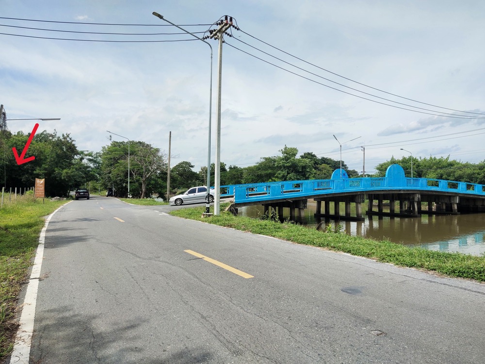 Land for sale, 47 rai, filled in the whole plot, front facing Khlong Chet Road, back facing the canal, rectangular shape – รูปที่ 3