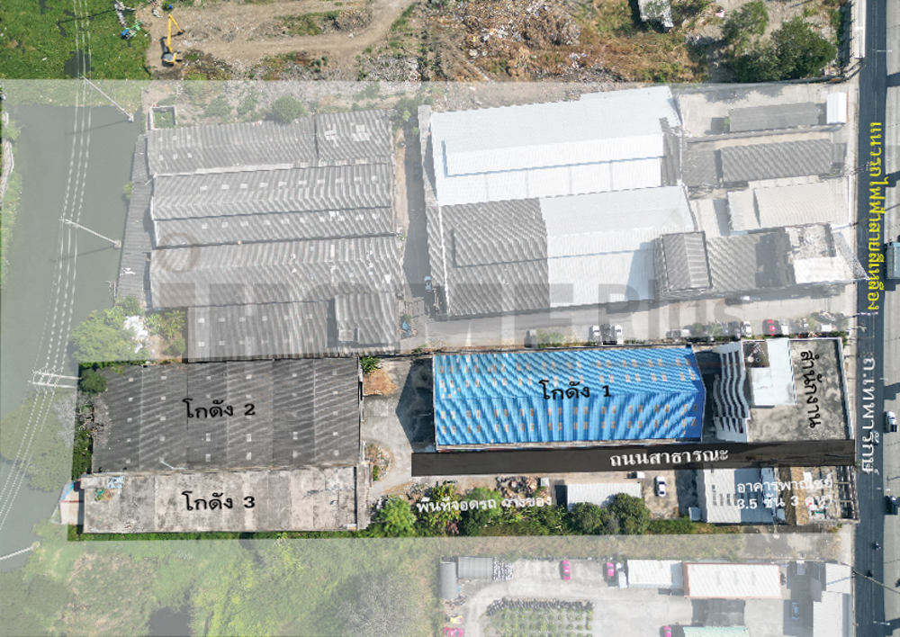 For rent: office building, commercial building, warehouse, parking lot, on Theparak Road, along the Yellow Line – รูปที่ 3