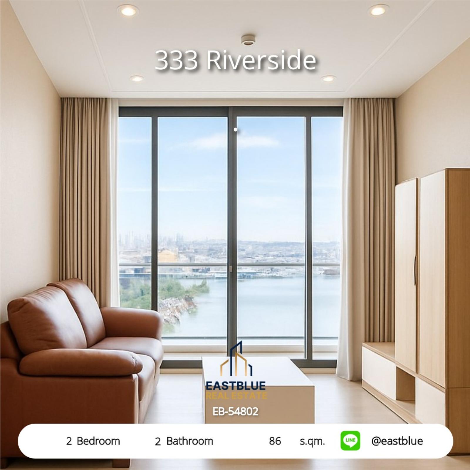 Rent 2 bedrooms at 333 Riverside near BTS Bang Pho for only 45,000 Baht/month!
Riverfront living with a swimming pool, fitness center, and beautiful gardens is waiting for you! 0642748883