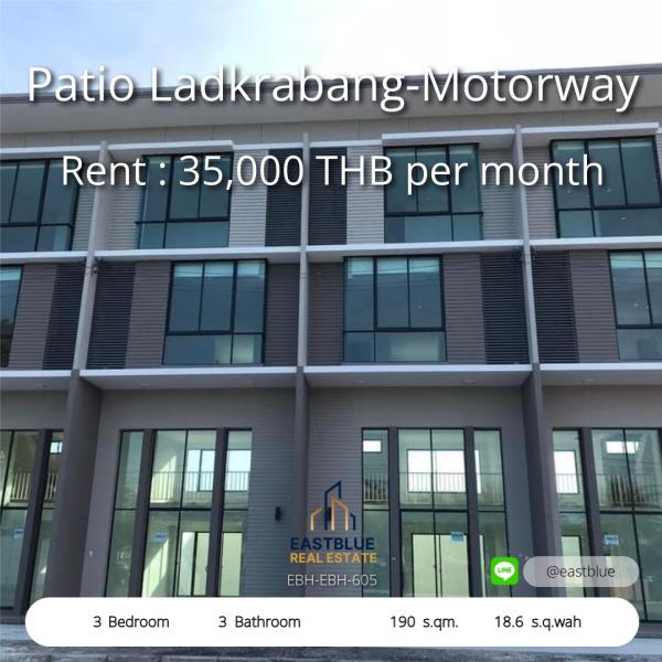 11/08/2026, 🏠 เช่า บ้าน 3 ห้องนอน 3 ชั้น 35,000 บาท/เดือน 0642748883