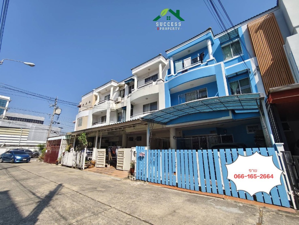 For sale: 3-storey townhouse, My Home Town, Theparak, Km. 1, good condition, fully extended, near the BTS, Samrong Interchange, location on Theparak Road – รูปที่ 2