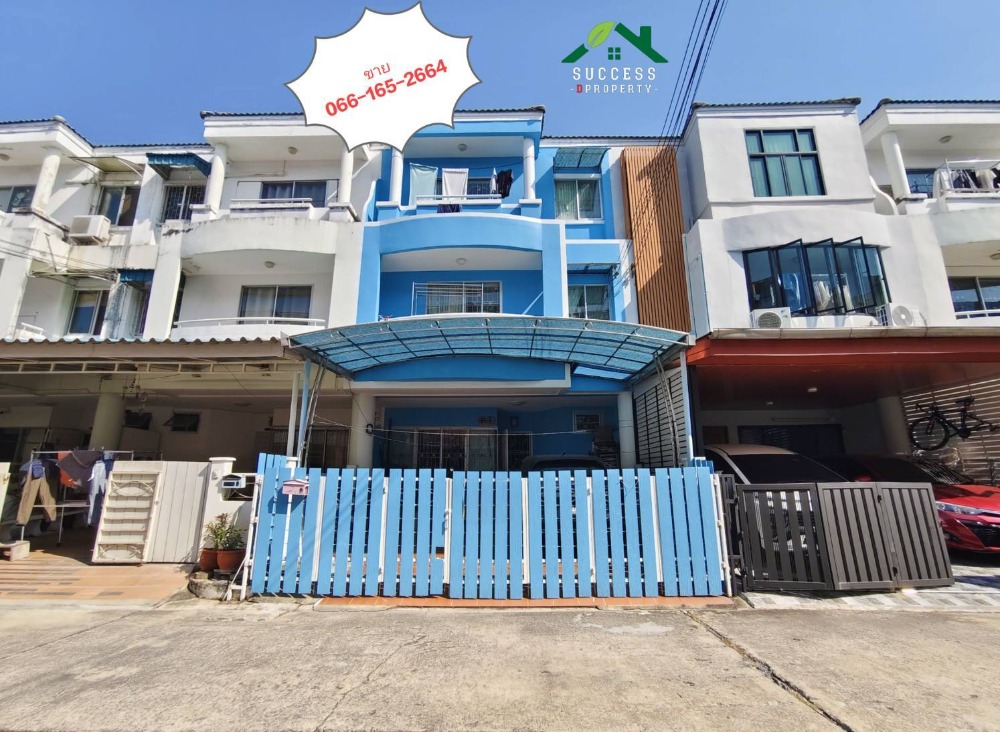 For sale: 3-storey townhouse, My Home Town, Theparak, Km. 1, good condition, fully extended, near the BTS, Samrong Interchange, location on Theparak Road – รูปที่ 3