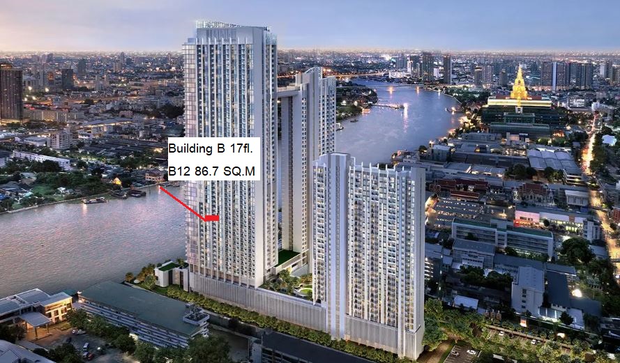 Condo down for sale, date, time at Chao Phraya, River View, Floor 17, Building B, call 0999983897