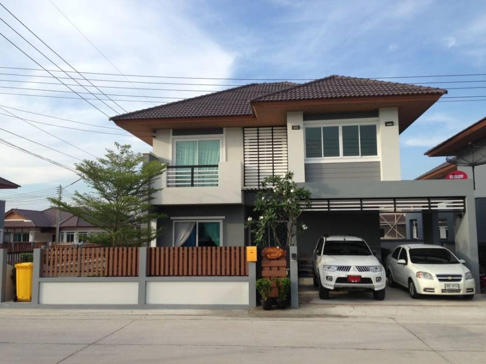 Single house for sale, end house, Grand Central Park Village, Ban Bueng Single house for sale, end house, Grand Central Park Village, Ban Bueng