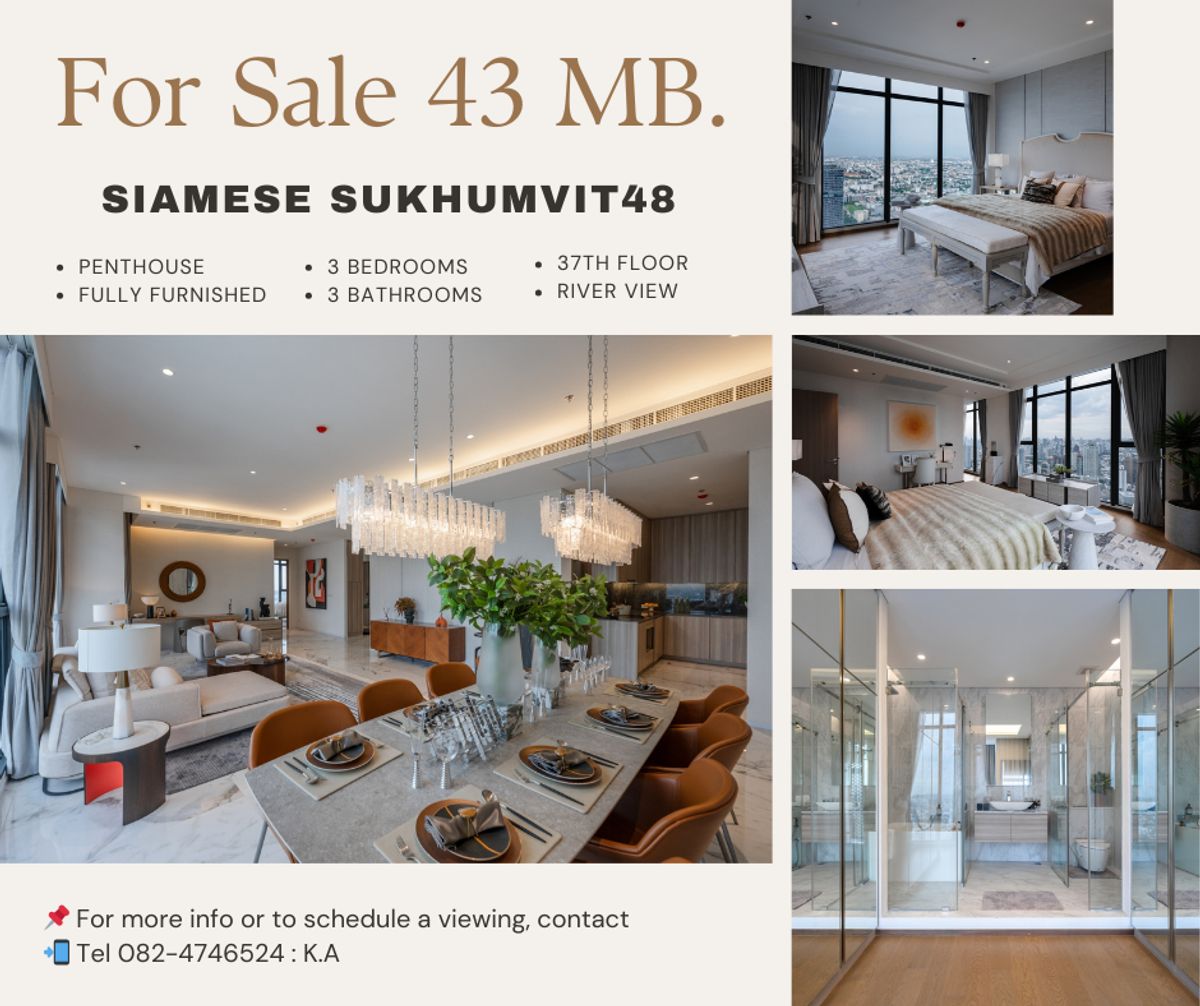 For Sell‼️ Penthouse Siamese Ramada Branded Residence at Sukhumvit48. คอนโดวิวแม่น้ำบางกระเจ้า ใกล้รถไฟฟ้า BTS อ่อนนุช For Sell‼️ Penthouse Siamese Ramada Branded Residence at Sukhumvit48. คอนโดวิวแม่น้ำบางกระเจ้า ใกล้รถไฟฟ้า BTS อ่อนนุช
