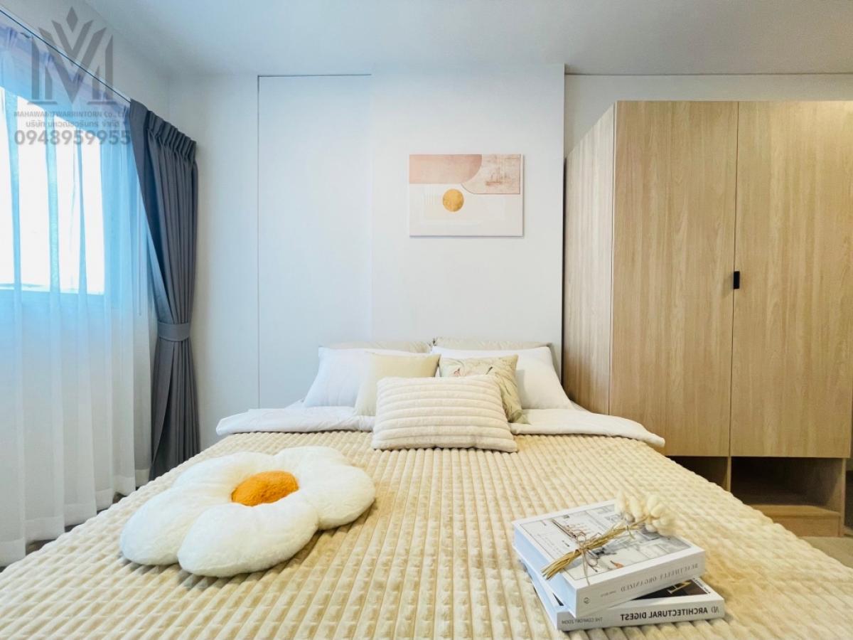 🔥🔥🔥 For rent, Plum Condo, Chaeng Watthana-Don Mueang, near Don Mueang Airport, Red Line, fully furnished, ready to move in, beautiful room, Building B, 4th floor, only 8,000 baht, pets not allowed.