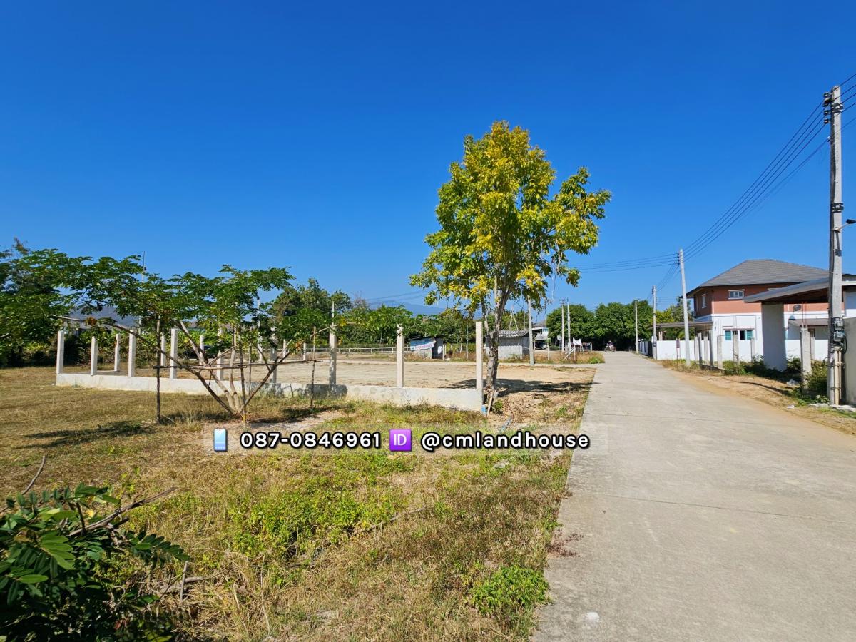 Land area 82 sq.w., beautiful corner plot, Doi Suthep view, near the canal road 800 m., near the airport 10 km., Ban Rai, Nam Phrae Subdistrict, Hang Dong District, behind Saensaran Village. – รูปที่ 3
