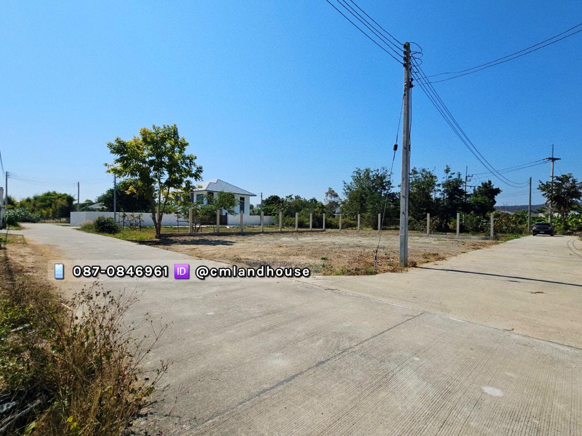 Land area 82 sq.w., beautiful corner plot, Doi Suthep view, near the canal road 800 m., near the airport 10 km., Ban Rai, Nam Phrae Subdistrict, Hang Dong District, behind Saensaran Village. – รูปที่ 4