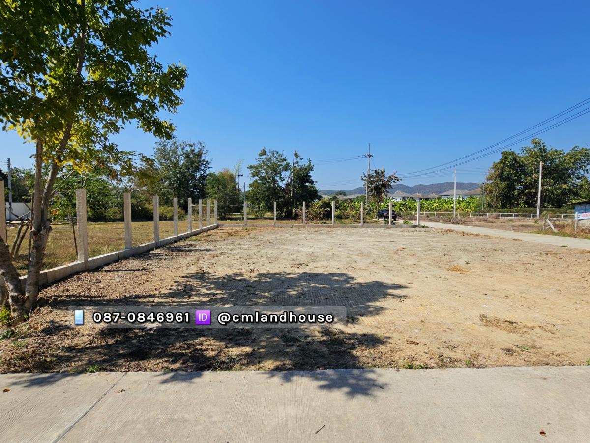 Land area 82 sq.w., beautiful corner plot, Doi Suthep view, near the canal road 800 m., near the airport 10 km., Ban Rai, Nam Phrae Subdistrict, Hang Dong District, behind Saensaran Village. – รูปที่ 2