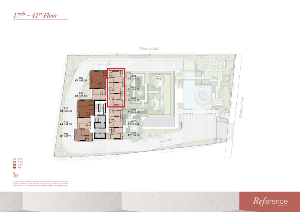 Reference Ekkamai 3-bed 103.82 sq.m. [Foreigner Quota] East View – รูปที่ 2