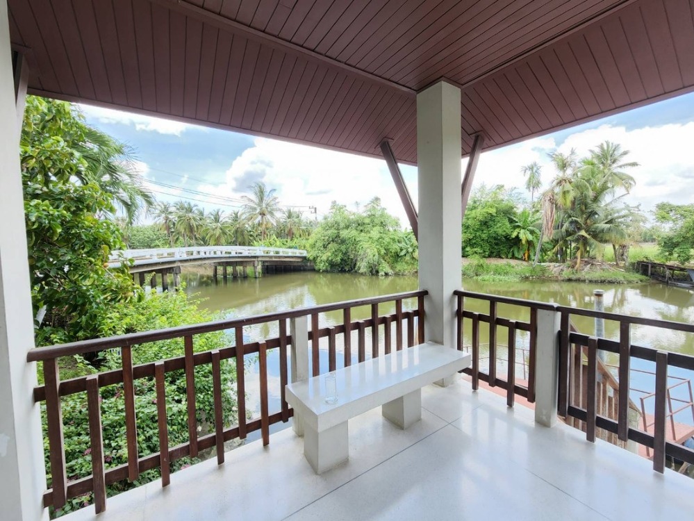 ขาย บ้านเดี่ยว บ้านสวน เรือนไทย ริมน้ำ เนื้อที่ 1-0-42 ไร่ หอมเกร็ด ทรงคนอง ไร่ขิง สามพราน นครปฐม – รูปที่ 2