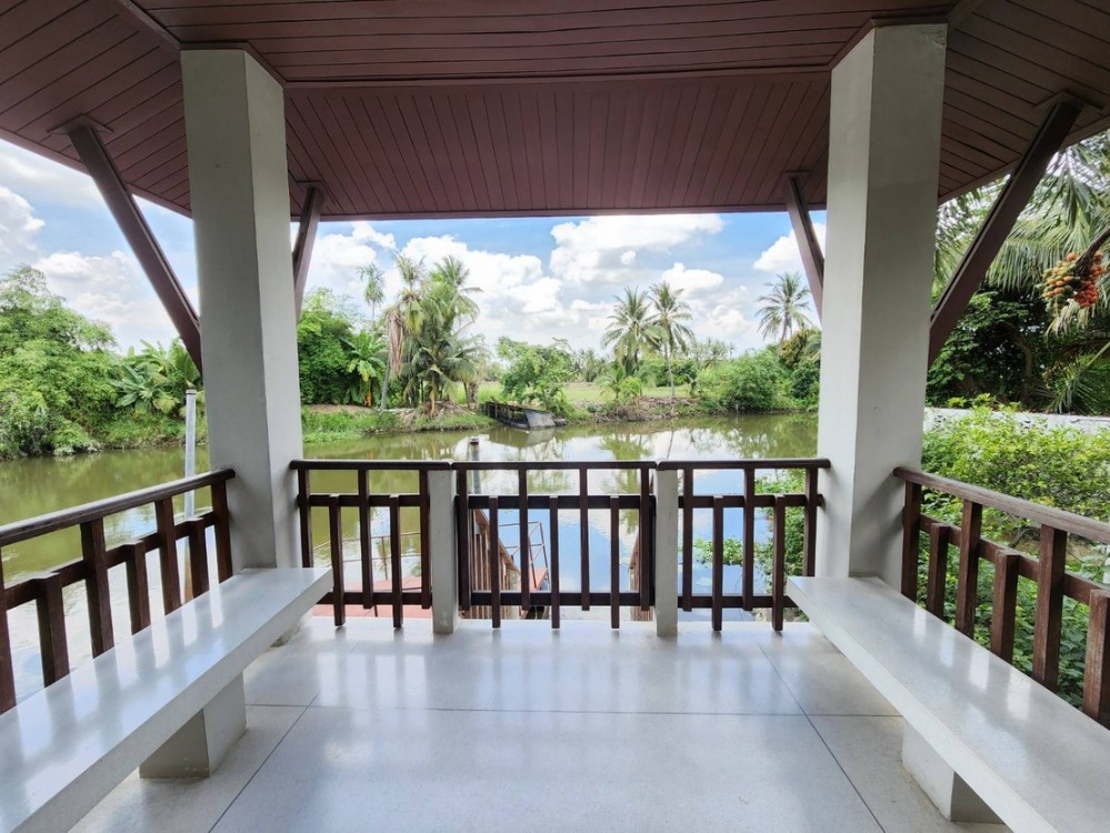 ขาย บ้านเดี่ยว บ้านสวน เรือนไทย ริมน้ำ เนื้อที่ 1-0-42 ไร่ หอมเกร็ด ทรงคนอง ไร่ขิง สามพราน นครปฐม – รูปที่ 3