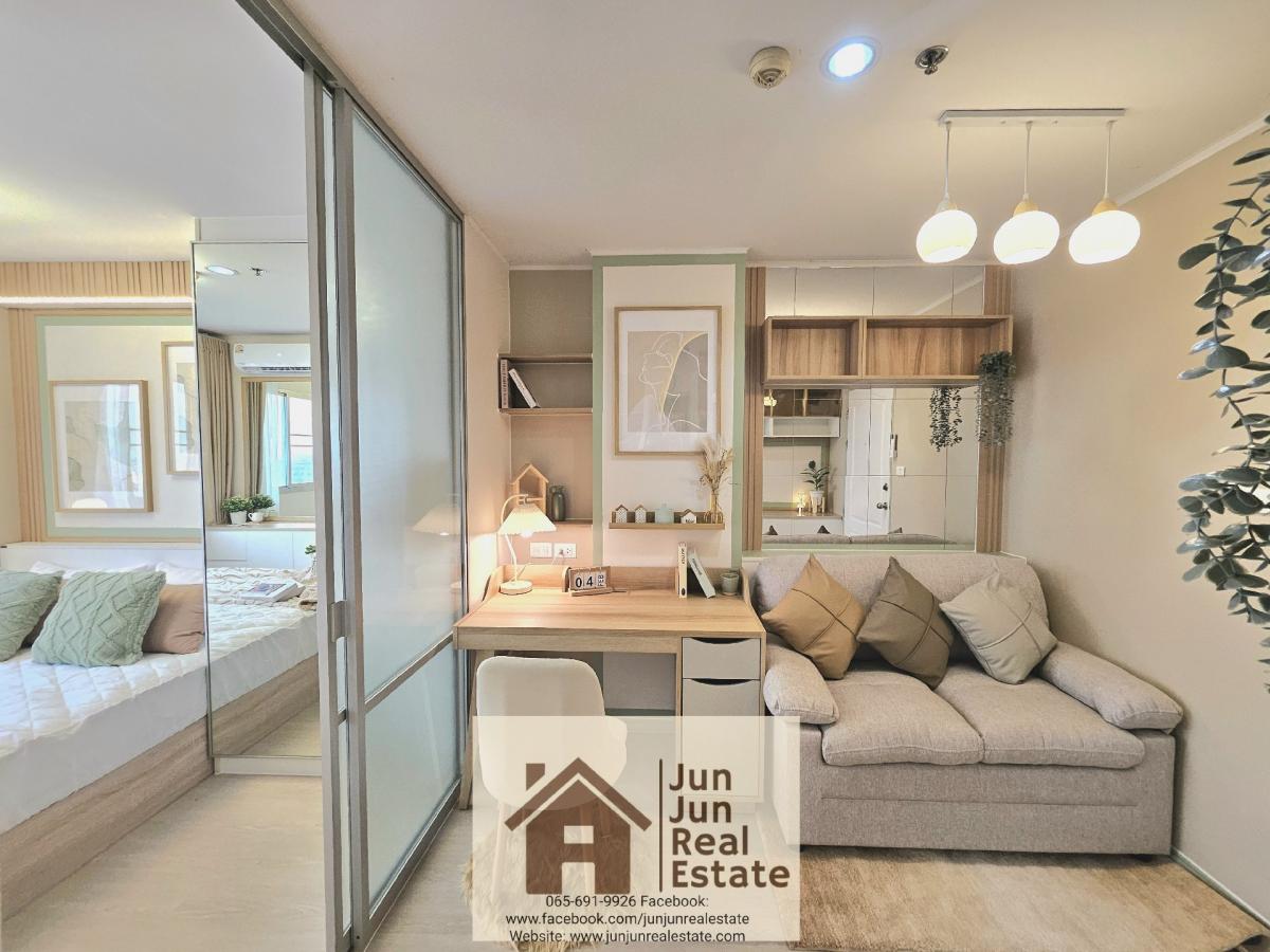 💥💥Urgent sale, fully furnished💥💥 Newly renovated room, Lumpini Condo Town, Ram Intra-Nawamin, 25.22 sq m., Building C, 15th floor