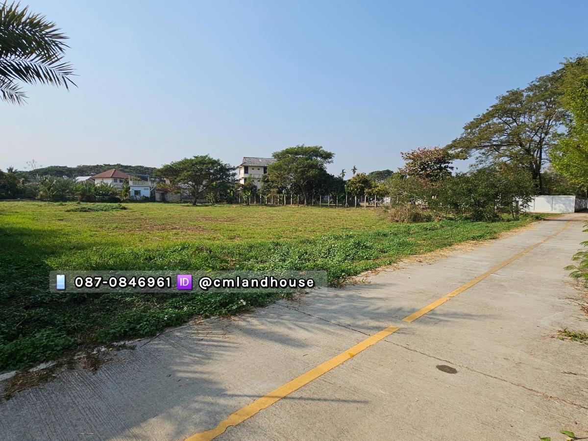 Land 2 and a half rai, 18,000 per sq.w., near Central Festival, only 4 km., behind Pimuk Village 4, Somphot Chiang Mai 700 Years Road, near Payap University 2 km.