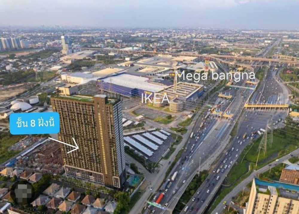 Vาย คอนโด เอ สเปซ เมกา 1.95 ล้าน A space Mega Bangna ห้อง 34.62 ตรม.เดินไปเมกาได้เลย ห้องมุมใกล้ลิฟท์ เดินสบาย – รูปที่ 4